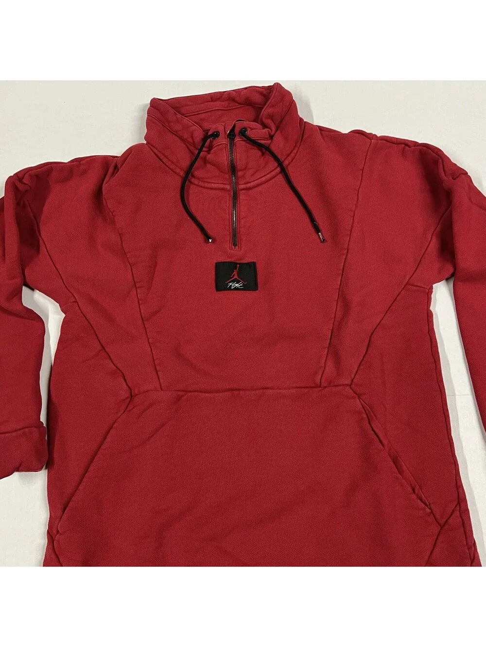Air Jordan Sweatshirt Men’s Size L Red Flight 1/4 Zip Pullover Style AV2292-687